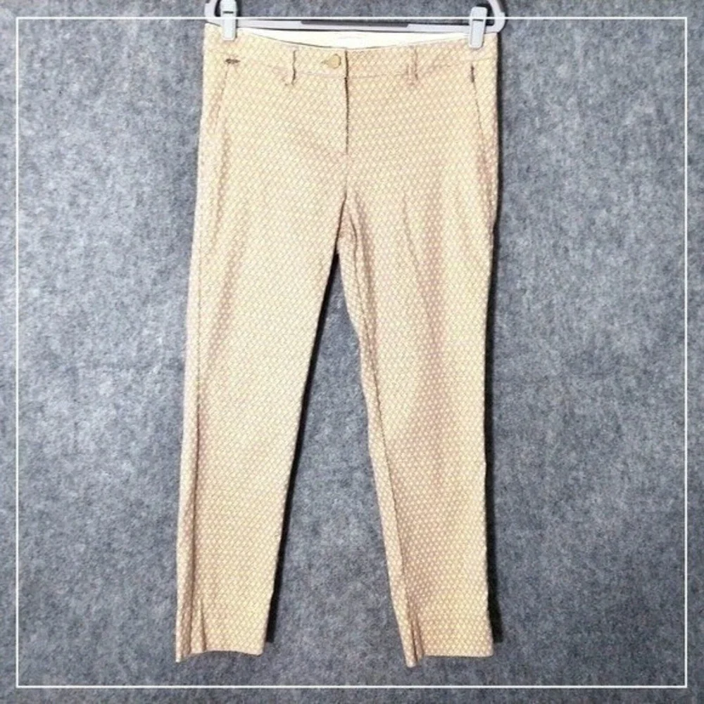Rosner‎ Alisa Pants Women 10 Gold Metallic Slim Straight Career Holiday Stretch